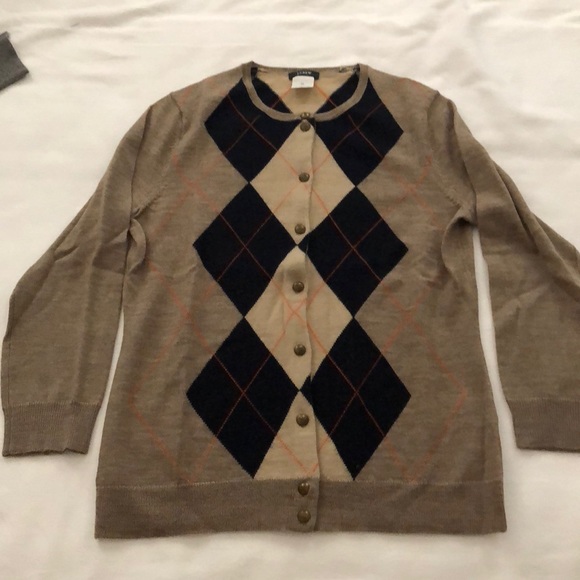 J. Crew Argyle Cardigan - Picture 5 of 8